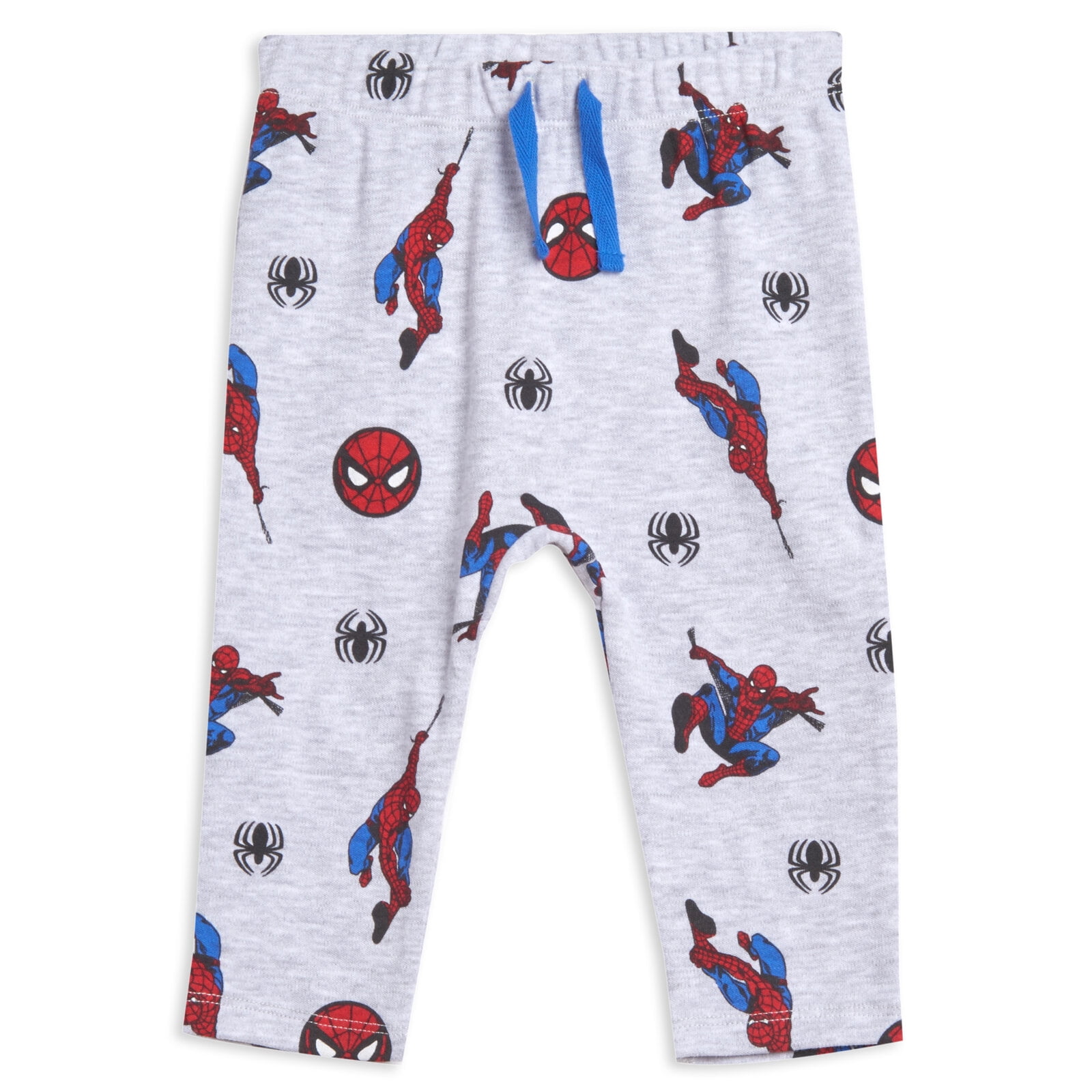 Marvel Avengers Spider-Man Newborn Baby Boys Bodysuit Pullover T-Shirt and Pants 4 Piece Layette Set Newborn to Infant