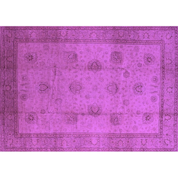 Ahgly Company Indoor Rectangle Oriental Purple Industrial Area Rugs, 3' x 5'