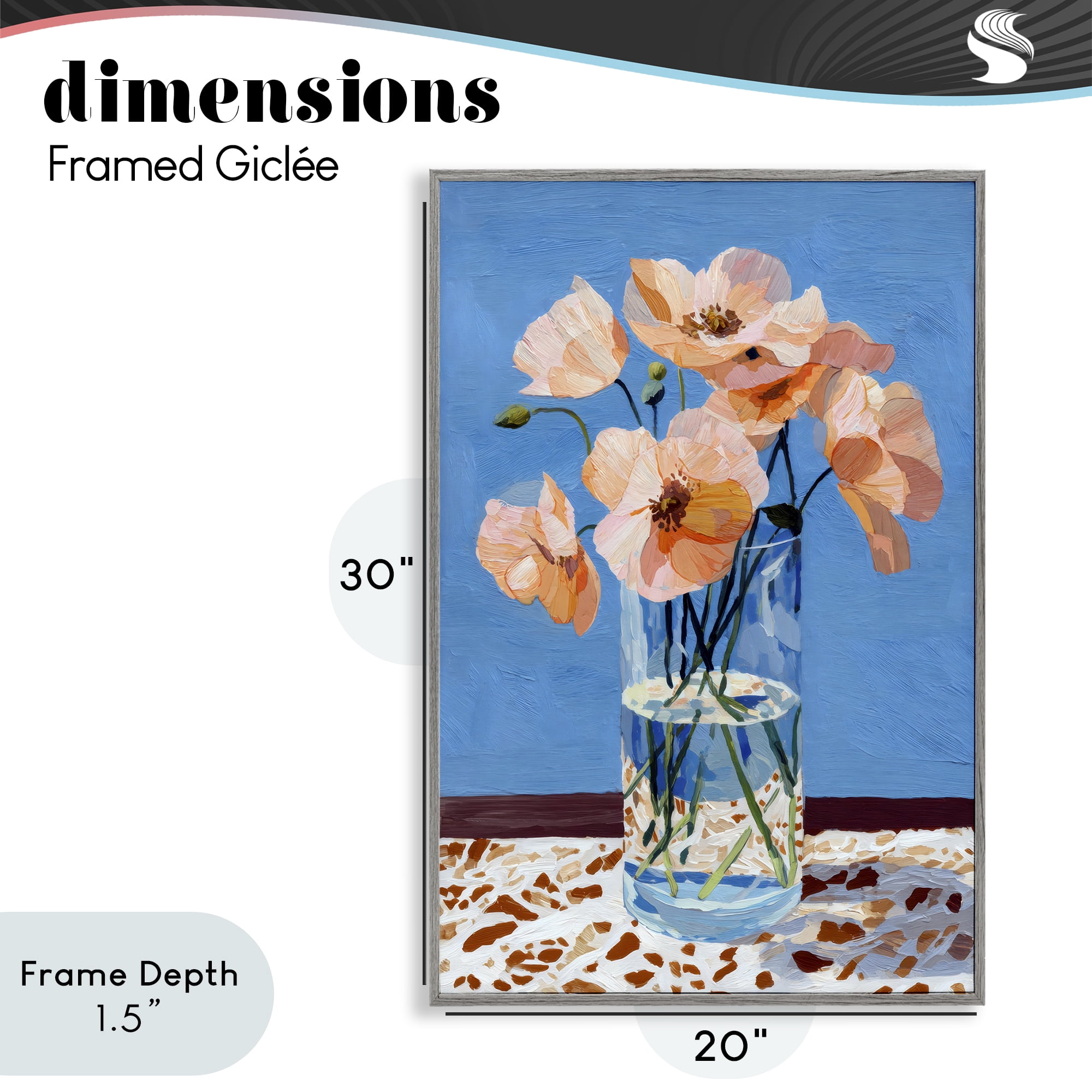 Stupell Industries Bright And Pink Poppies Gray Framed Giclee Art, design by Petal Prints Design