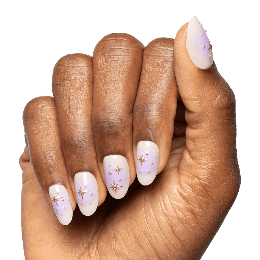 Olive & June Instant Mani Maximalist Medium Oval Press-On Nails, Sparkle Aura, 42 Pieces