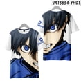 thumbnail image 3 of 2022 Última camiseta BLUE LOCK NAGI para hombres, camisetas con estampado 3D para mujeres, camisetas de manga corta con cuello redondo, camisetas de dibujos animados de anime para niños y niñas, 3 of 5