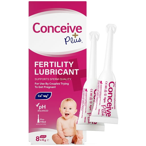 Conceive Plus Fertility Lubricant  | Pre-Filled Vaginal Moisturizer Applicators | for Trying-to-Conceive Couples Lubricant | 8ct