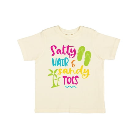 

Inktastic Spring Break Salty Hair and Sandy Toes with Sandals Gift Toddler Boy or Toddler Girl T-Shirt