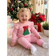 thumbnail image 4 of RUINIXCW Baby Girl Christmas Outfits Long Sleeve Tree Embroidery Sweatshirt + Pants, 4 of 8