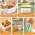 thumbnail image 6 of 5-Pack Fruit Storage Containers for Fridge with Removable Colanders, 4 in 1 Produce Lids, Leakproof Organizer Bins Salad Berry Lettuce Vegetables Meat Keeper Fresh, 6 of 7