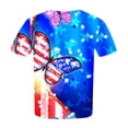 thumbnail image 5 of Patlollav Usa Flag Shirts for Women Plus Size Short Sleeve Tops Independence Day Print Tee Shirts Funny Holiday Blouses Pullover Tee, 5 of 5