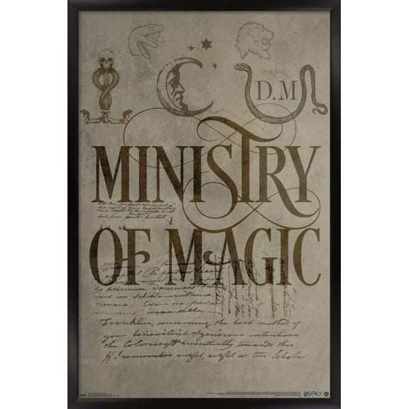 The Wizarding World: Harry Potter - The Ministry of Magic Wall Poster, 14.725" x 22.375", Framed