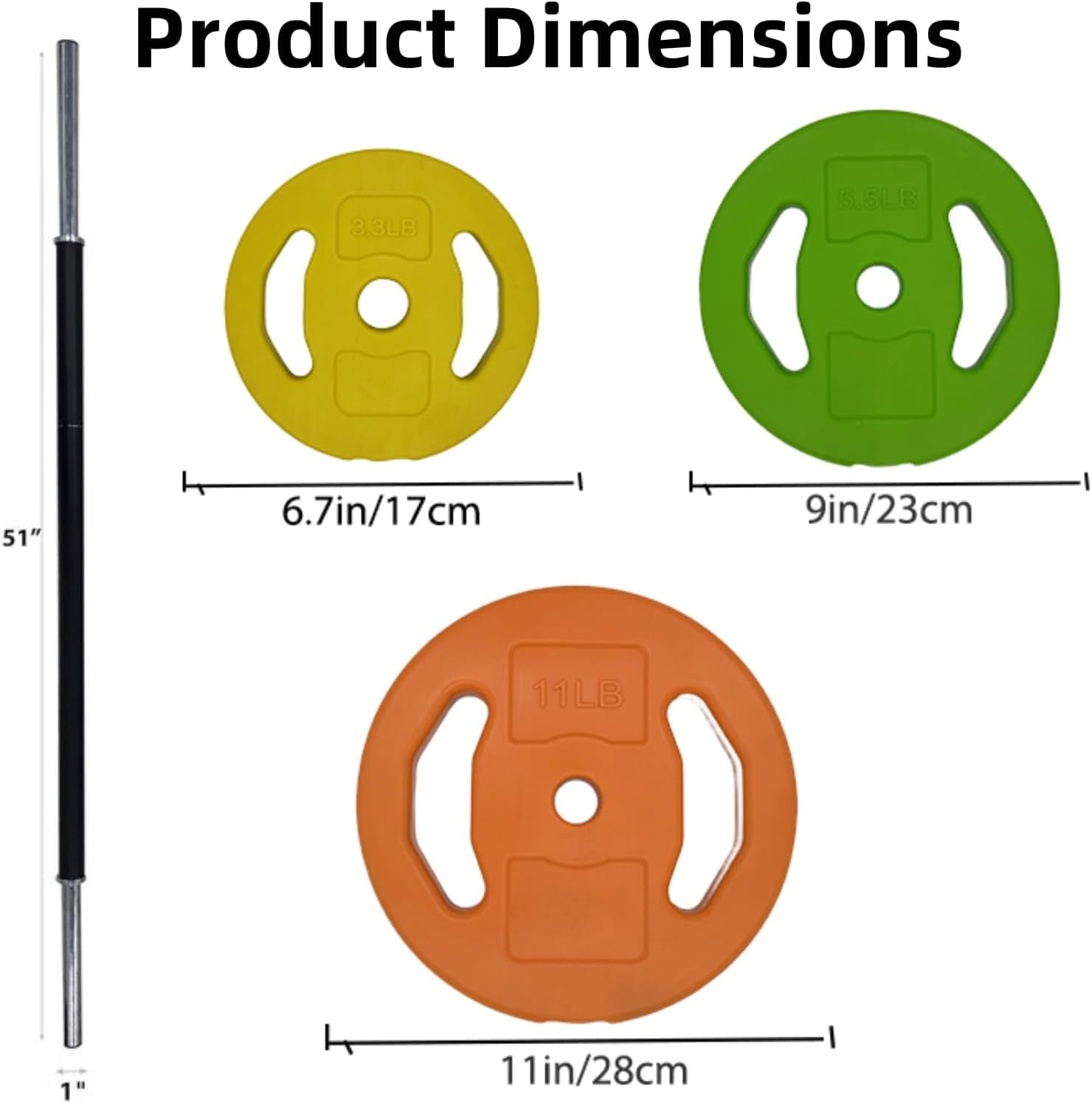 Adjustable Barbell Weight Set, Adjustable Free Weights for Home and Gym Workout，Multicolor
