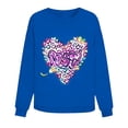 thumbnail image 6 of Enjoytime Valentines Couples Sweatshirts Heart Printed Long Sleeve Crewneck Sweatshirt Funny Holiday Men and Women Tops, 6 of 8