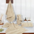 thumbnail image 2 of American Soft Linen Luxury Turkish Hand Towel Set, 100% Cotton 4 Piece Hand Face Towels for Bathroom and Kitchen,  Beige, 2 of 9