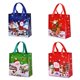 thumbnail image 1 of Bolsa Mediana No Tejida De Papá Noel Con Dibujos Animados Recibiendo Un Regalo, 1 of 8