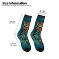 thumbnail image 2 of Fuzoiu Owl In Blue Print Kids Socks For Boys Girls,Grip Crew Socks with Non Slip,Lightweight Stretch Crew Socks,Toddlers Crew Boot Socks, 2 of 5