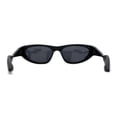 thumbnail image 4 of Trendy Sport Wrap Soft Tip Plastic Beveled Thick Plastic Sunglasses All Black, 4 of 4