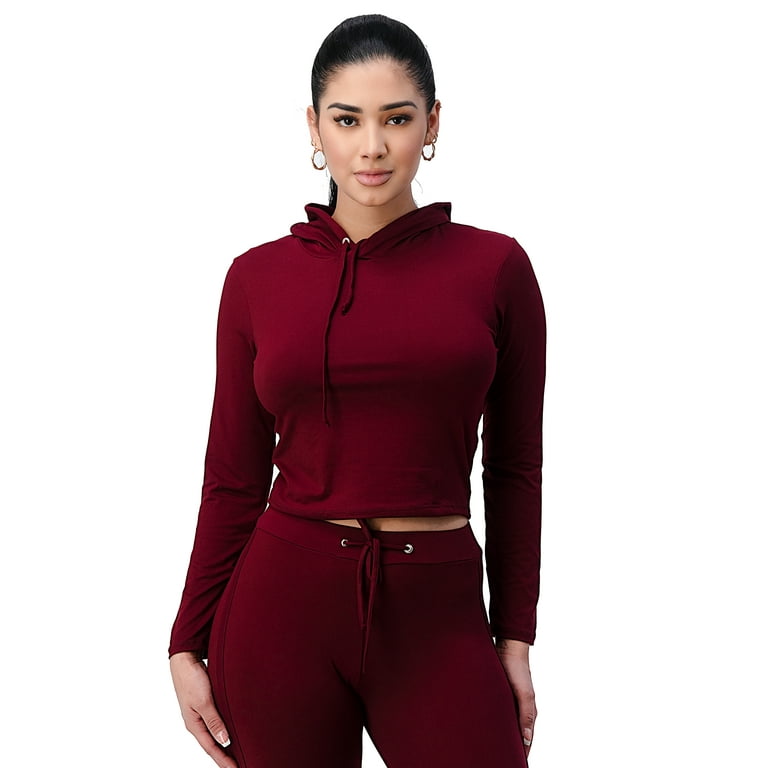 Burgundy hoodie outfit sale