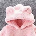 thumbnail image 4 of Toddler Girls Clothes Fall Winter Outfit Sets, Baby Girl Long Sleeve Solid Color Flannel Hooded Sweatshirt Cute Elastic Waist Pant Set 0 6 12 18 24 Months 2T 3T 4T Kaprioy Baby Girl Clothes, 4 of 4