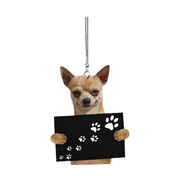 Dickly Cute Dog Car Pendant Car Rearview Mirror Pendant for Office Doors Home Style F