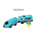 thumbnail image 2 of BESTSKY 2026 New Electric Train Toys for Toddlers - Railway Locomotive Compatible with Wooden Train Track | Battery Operated Powerful Magnetic Motorized Rail, Light Blue, 2 of 6
