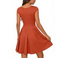 thumbnail image 3 of A Line Dresses for Women Short Sleeve V Neck Mini Sundress Summer Causal Loose Dress, XL, 3 of 3