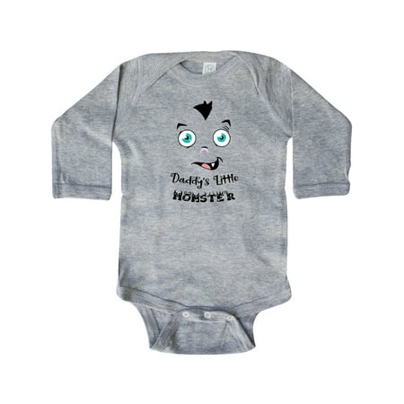 

Inktastic Halloween Baby Vampire Daddy s Little Monster Gift Baby Boy or Baby Girl Long Sleeve Bodysuit