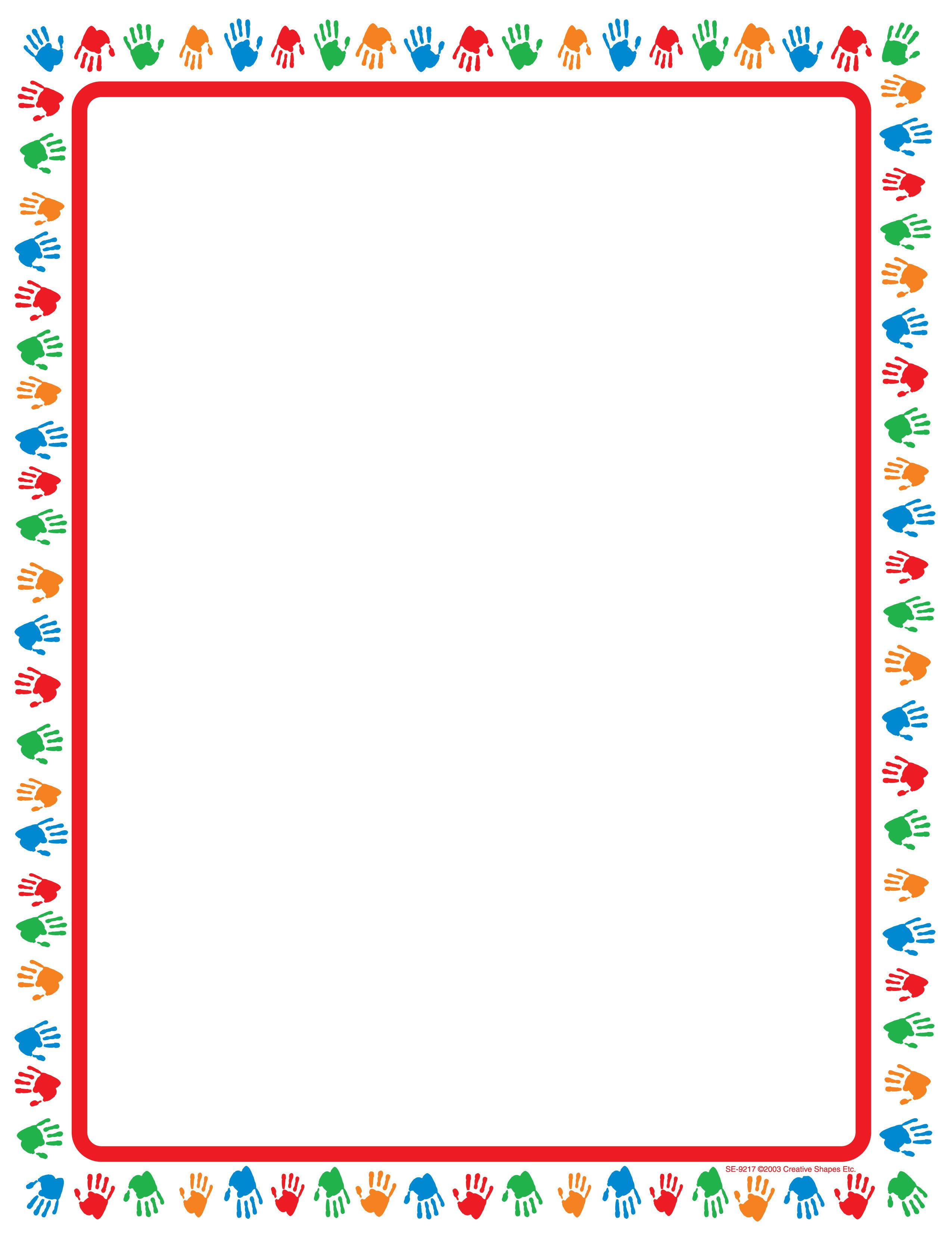 Creative Shapes Hands Designer Paper, 50 sheet multicolor for classroom ...