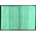 thumbnail image 1 of Ahgly Company Indoor Rectangle Solid Turquoise Blue Modern Area Rugs, 4' x 6', 1 of 4
