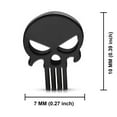 thumbnail image 2 of Stainless Steel Punisher Skull Cut-Out Button Stud Post Earrings, 2 of 4