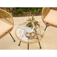 thumbnail image 3 of Barton 3-Piece Outdoor Patio Furniture Set, Weather-Resistant Wicker Chairs & Table with Cushions, Beige, 3 of 7