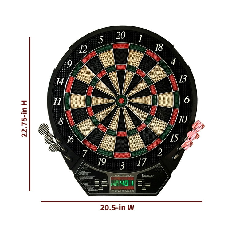 Hathaway Magnum 15.5 in Electronic Dartboard 20 Games Soft Tip