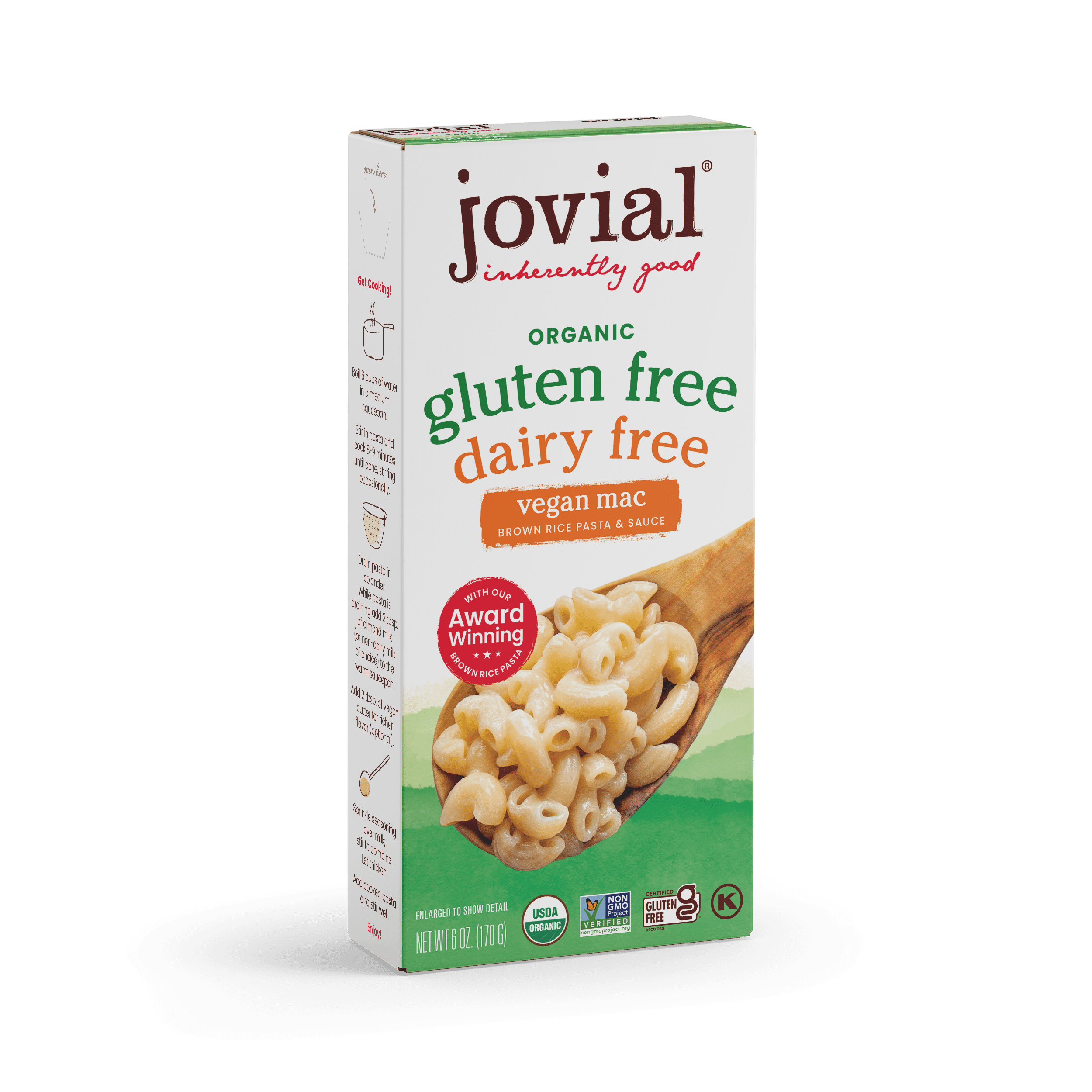 (4 pack) Joival 100% Organic Dairy Free Vegan Mac & Cheese Gluten-Free Pasta