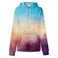 thumbnail image 6 of WTOBBY Women's Tie-Dye Graphic Hoodie, Oversized Casual Pullover, Long Sleeve Patchwork Print Sweatshirt with Vibrant Colors and Street Style Design,Dark Purple L, 6 of 6