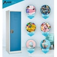 thumbnail image 6 of AdirOffice Steel 48" Metal 1-Door Storage Locker 1 Tier w/Key and Internal Hooks, Blue, 6 of 9
