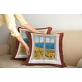 thumbnail image 3 of Ambesonne Beach Throw Pillow Cover 2 Pack, Tropical Scenery Holiday, 16", Cream Blue White, 3 of 6
