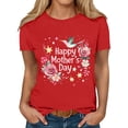 thumbnail image 3 of Busydd Women's T-Shirts Mother's Day Round Neck Graphic Tees Casual Basic Summer Short Sleeve Tops for Women M, 3 of 4