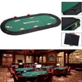 thumbnail image 3 of Costway 79"x36" Portable Tri-Fold Oval Padded Poker Table Top Folding w/ Carrying Case, 3 of 10