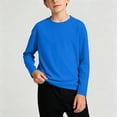 thumbnail image 5 of yillto Girls Long Sleeve T Shirts Kids Fall Tops Crewneck Basic Tees Cotton Solid Color Tshirts Top, 5 of 7
