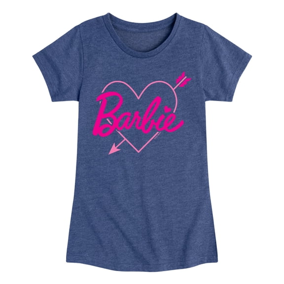 Barbie - Arrow Heart Logo Fitted Short Sleeve Graphic T-Shirt