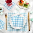 thumbnail image 4 of 120 Pcs Blue Gingham Napkins, Disposable Blue Checkered Paper Napkins for Baby Shower, Picnic, Birthday, 5 x 5 Inches, 4 of 14