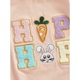 thumbnail image 5 of Bagilaanoe Newborn Baby Girl Boy Easter Rompers Letter Embroidery Short Sleeve Bodysuits 3M 6M 12M 18M Infant Casual One Piece Short Jumpsuit, 5 of 8