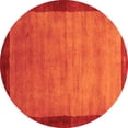 thumbnail image 1 of Ahgly Company Indoor Round Abstract Orange Contemporary Area Rugs, 7' Round, 1 of 1