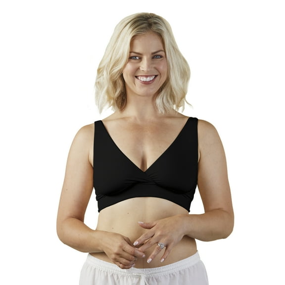 BRAVADO! DESIGNS Ballet Nursing Sleep Bra | Pull Away for Breastfeeding | Black | L