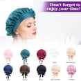 thumbnail image 3 of Mulberry Silk Sleeping Bonnet Women Large Sleep Cap Braid Hair For Curly C L7B1, 3 of 9