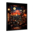 thumbnail image 2 of Designart "Mountain Window View in Japan Art II" Landscapes Framed Wall Art - Traditional Red Japan Entryway Framed Wall Art, 2 of 6
