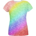 thumbnail image 1 of T-shirt pour Femmes LGBTQ Pride Faux Arc-en-Ciel Pailleté Partout, 1 of 2