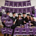thumbnail image 3 of IROINID Party Supplies and Decorations,Graduation Party Decorations,Graduation Season Themed Party Disposable Tableware Paper Plates Paper Cups Paper Napkins Tablecloths Decorations 6-Piece Set, 3 of 6