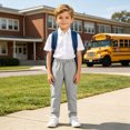 thumbnail image 2 of Gibobby Boys Pants Little Boys Pants Cargo Joggers Pants 2T 3T 4T 5T 6T 7T Toddler Quick Dry Lightweight Hiking Pants Kids Toddler Pull On Pants(4-5 Years,Light Gray), 2 of 9