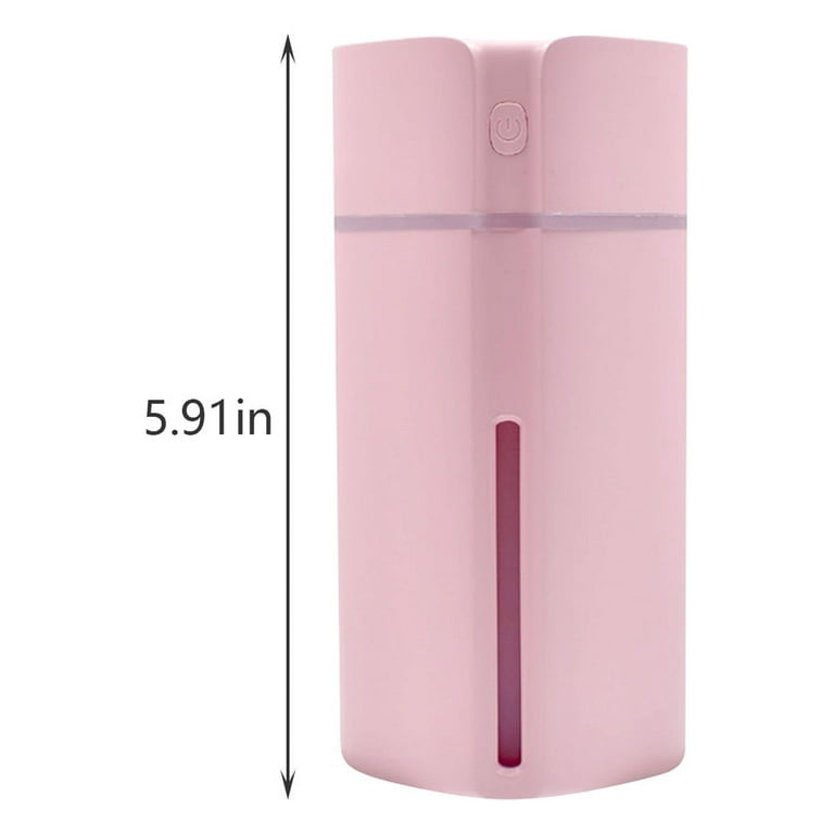 2023 Summer Savings Clearance! WJSXC Mini Humidifier,Portable Humidifiers  with LED Light,Portable Mini USB Humidifier for for Bedroom,Travel,office  and Plants. Visible,Quiet,Cool Mist Pink 