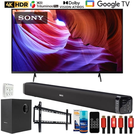 Sony KD55X85K 55" X85K 4K HDR LED TV with Smart Google TV (2022 Model) Bundle Deco Gear Home Theater