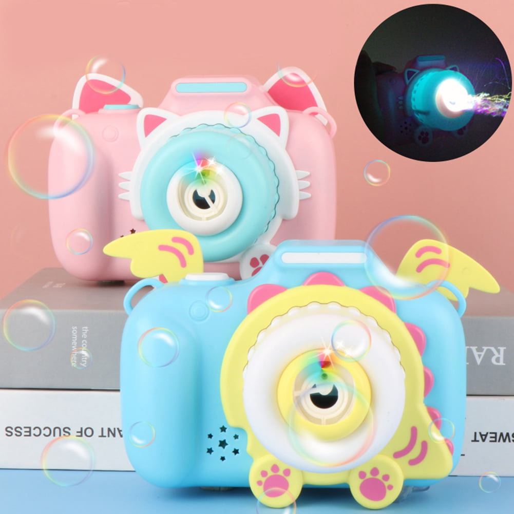 Electric Light Music Camera Bubble Blower Machine Outdoor Childrens Toys Gifts 