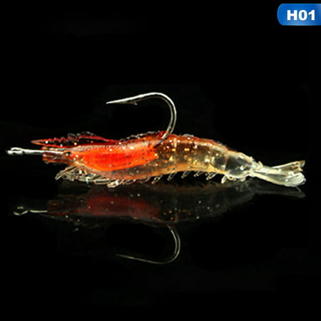AkoaDa LED Electronic Luminous Shrimp Squid 0.6cm 2.8g Night Fishing Squid Jigs Lure Bass Bait Fish Tackle Equipment Accessory (Best Bass Fishing Electronics)