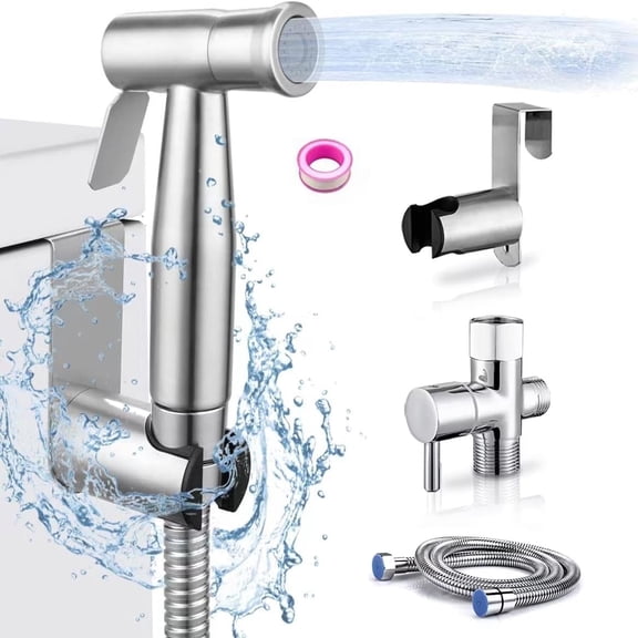 UHIAGREE Handheld Bidet Sprayer for Toilet with Bidet Hose, Adjustable Water Pressure Jet Spray